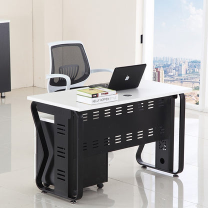 Simplified computer desk employee desk, office desk and chair combination, screen workstation