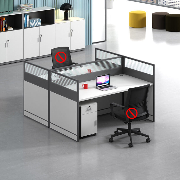 L shaped office desk employee desk multiple options with partition office desk and chair