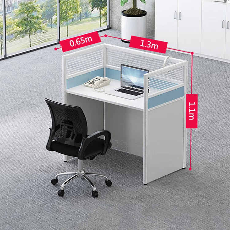 Office desk combination staff desk employee workstation screen and card slot