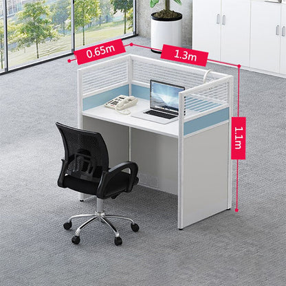 Office desk combination staff desk employee workstation screen and card slot