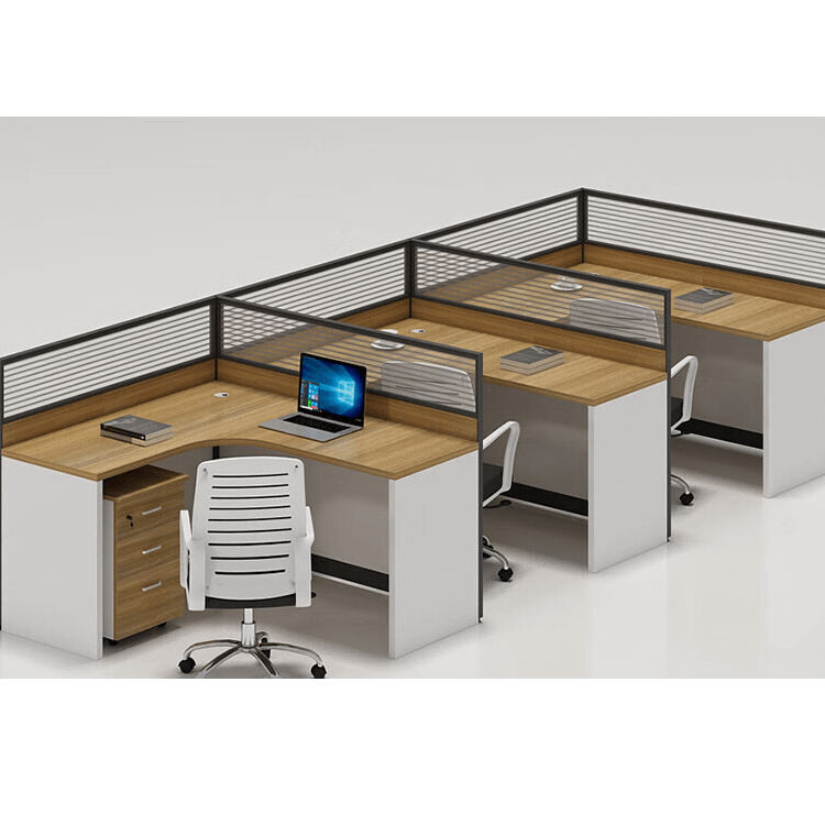 Modern multiple combination employee desk and computer desk, office desk and chair set