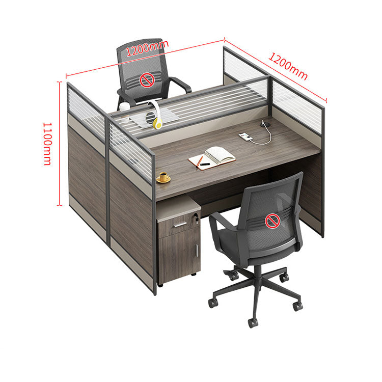 Thickened office desk, multiperson workstations, employee desk and chair set