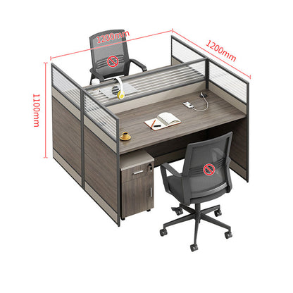 Thickened office desk, multiperson workstations, employee desk and chair set