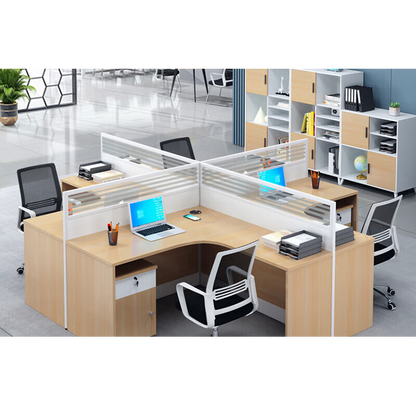 L shaped office desk computer desk, multiple combinations of staff office desk