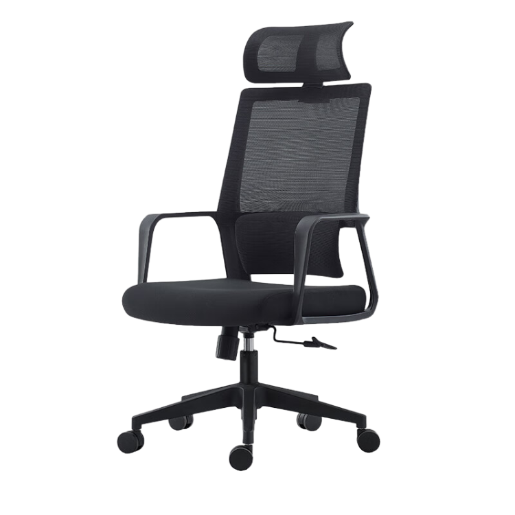 Minimalist Ergonomic Executive Chair with Headrest and Casters