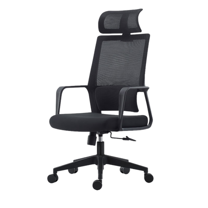 Minimalist Ergonomic Executive Chair with Headrest and Casters