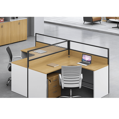 Modern multiple combination employee desk and computer desk, office desk and chair set