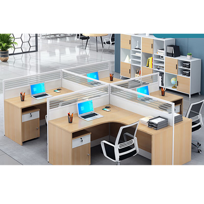 L shaped office desk computer desk, multiple combinations of staff office desk