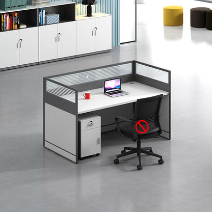 L shaped office desk employee desk multiple options with partition office desk and chair