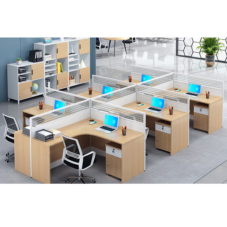 L shaped office desk computer desk, multiple combinations of staff office desk