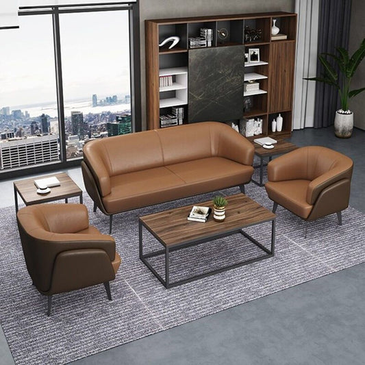 Simplified modern office sofa, creative sofa, new model business reception sofa, leather
