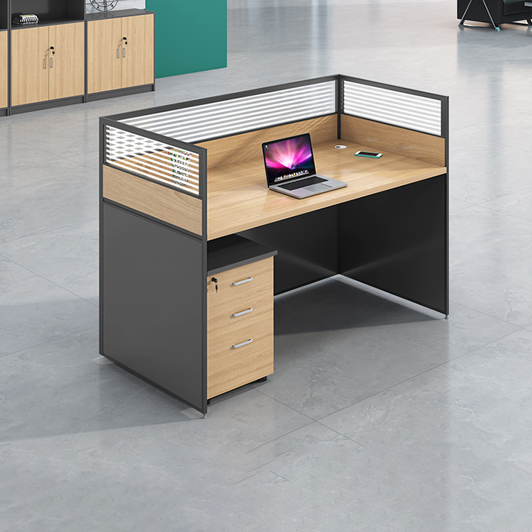 Office staff desk, employee workstation, office desk and chair combination