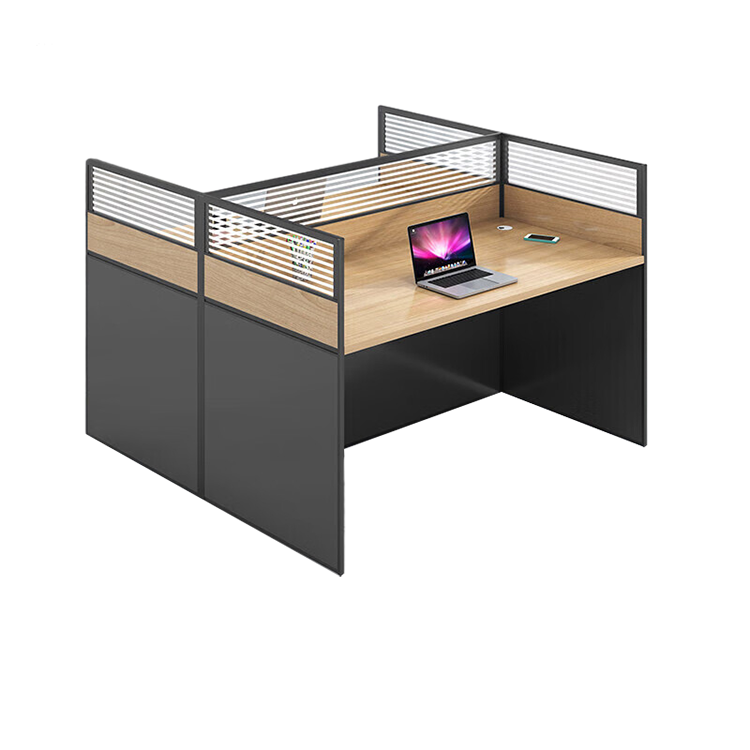 Office staff desk, employee workstation, office desk and chair combination