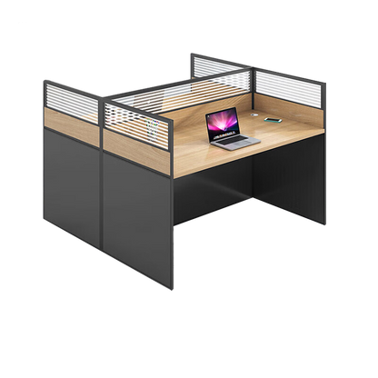 Office staff desk, employee workstation, office desk and chair combination