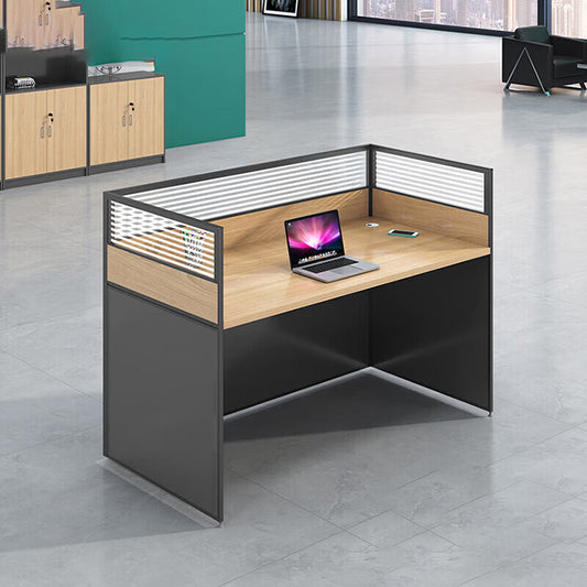 Office staff desk, employee workstation, office desk and chair combination