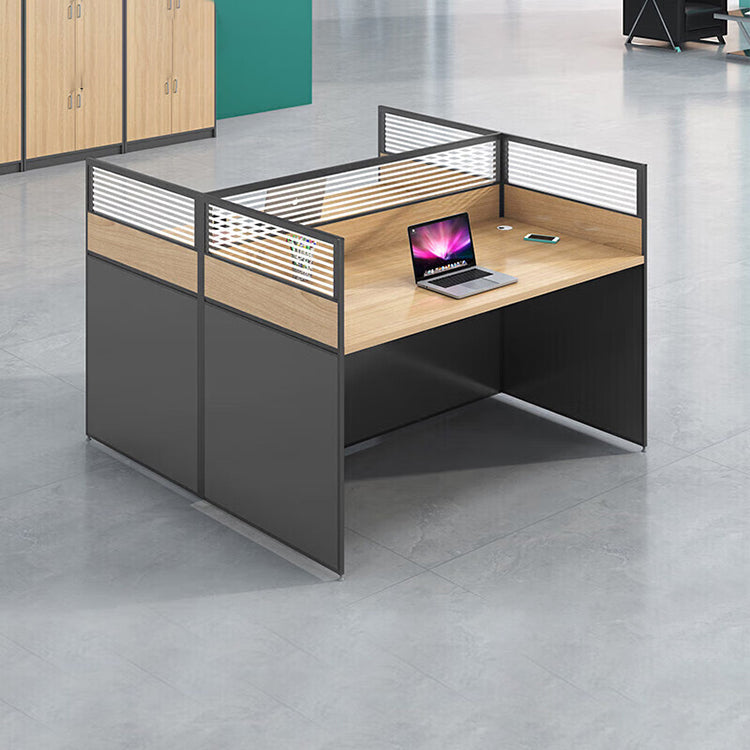 Office staff desk, employee workstation, office desk and chair combination