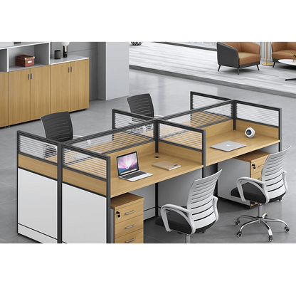 Modern multiple combination employee desk and computer desk, office desk and chair set