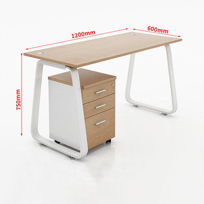 Employee desk office desk and chair set with screen partition, card slot computer desk