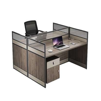 Simplified modern employee desk screen workstation office desk and chair combination