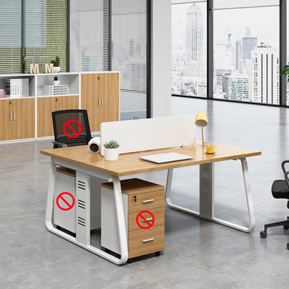 Office staff desk and chair combination with screen partition for employee desk and computer desk