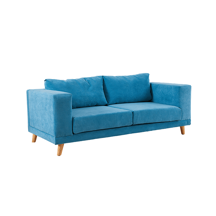 Aegean style apartment furniture small sized sofa, blue