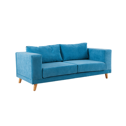 Aegean style apartment furniture small sized sofa, blue