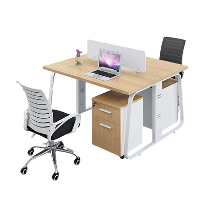 Employee desk office desk and chair set with screen partition, card slot computer desk