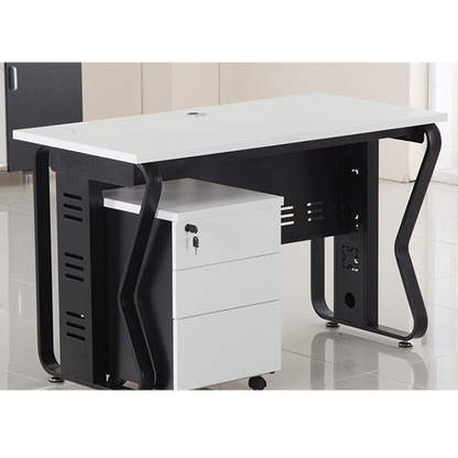 Simplified computer desk employee desk, office desk and chair combination, screen workstation