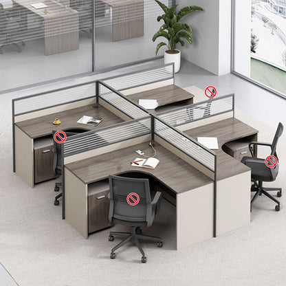 Thickened office desk, multiperson workstations, employee desk and chair set