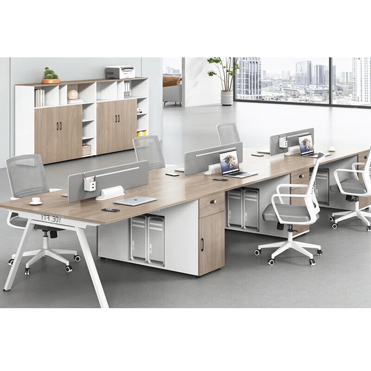 Office desk and chair combination, office card slot screen partition workstation