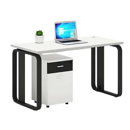 Simplified modern office employee desk, office desk