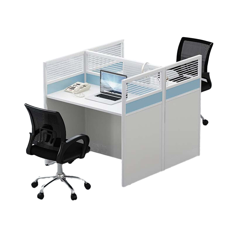 Office desk combination staff desk employee workstation screen and card slot