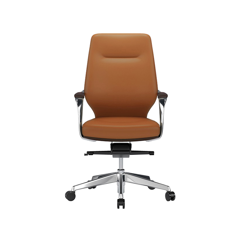 Leather Office Chair Made of Aluminum Alloy and Leather