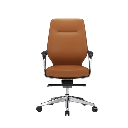 Leather Office Chair Made of Aluminum Alloy and Leather