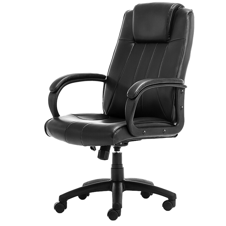 Rotatable and Solid Black Leather Office Chair Executive Chair