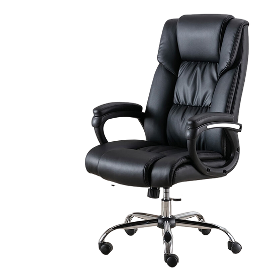 Ergonomic Leather Executive Chair with Casters