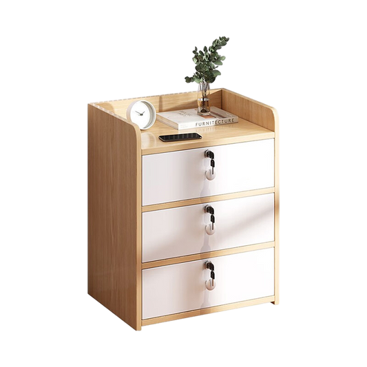 Wooden Lockable Drawer Cabinet