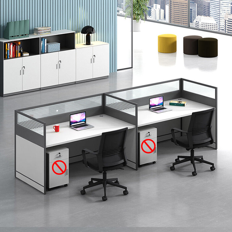 L shaped office desk employee desk multiple options with partition office desk and chair