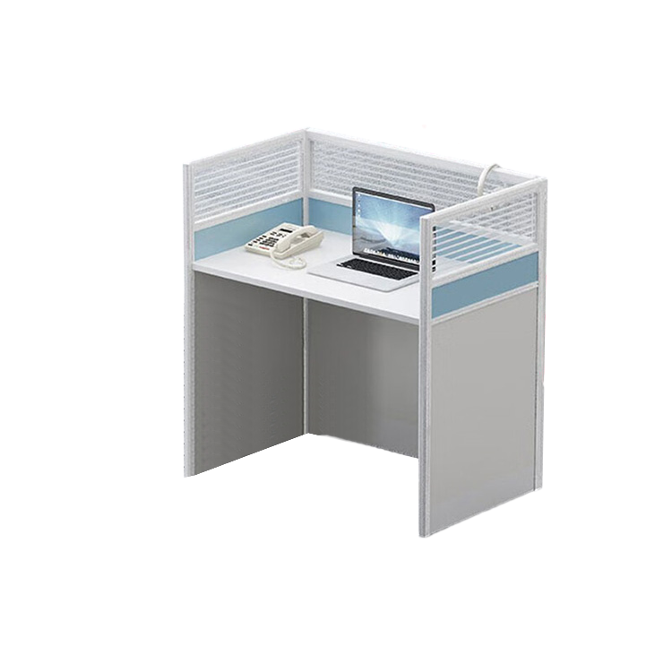 Office desk combination staff desk employee workstation screen and card slot