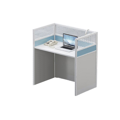 Office desk combination staff desk employee workstation screen and card slot