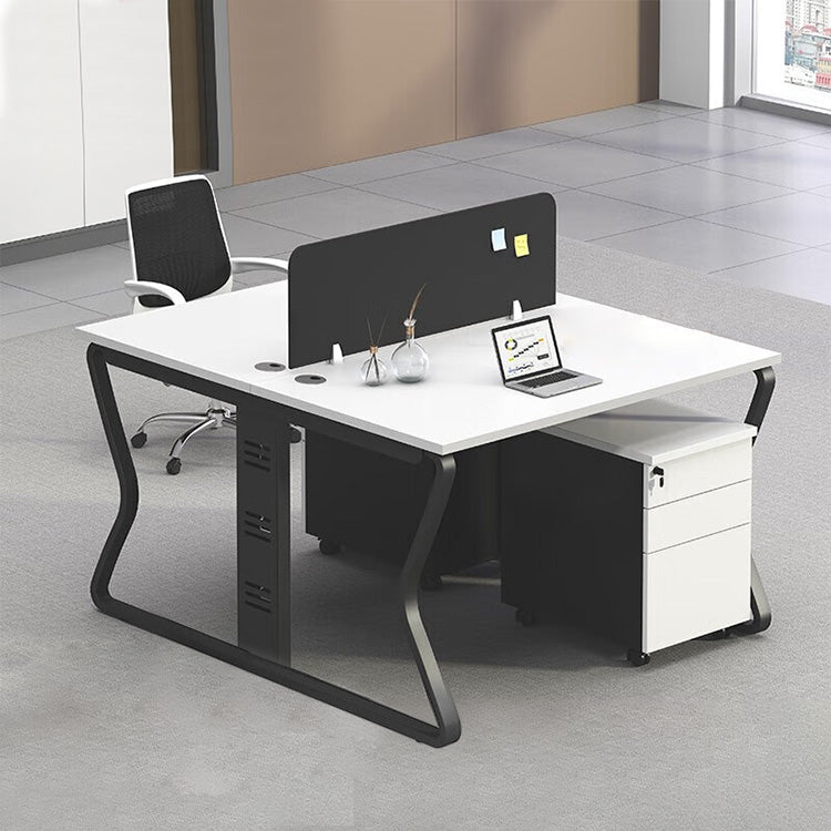 Simplified computer desk employee desk, office desk and chair combination, screen workstation