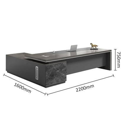 Sleek and Modern Executive Manager Desk and Chair Combination