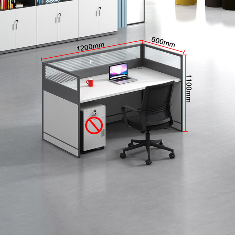 L shaped office desk employee desk multiple options with partition office desk and chair