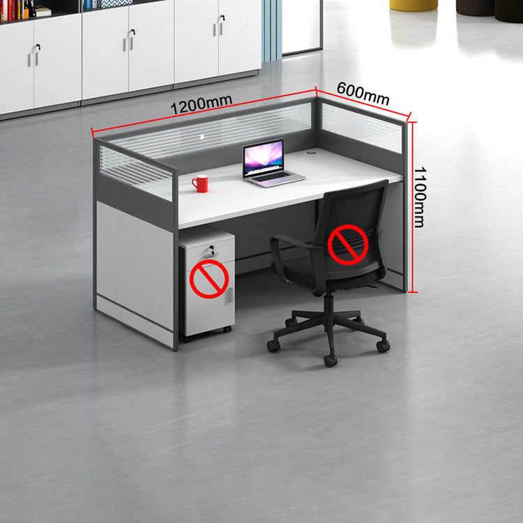 L shaped office desk employee desk multiple options with partition office desk and chair