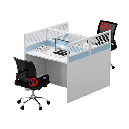 Office desk combination staff desk employee workstation screen and card slot