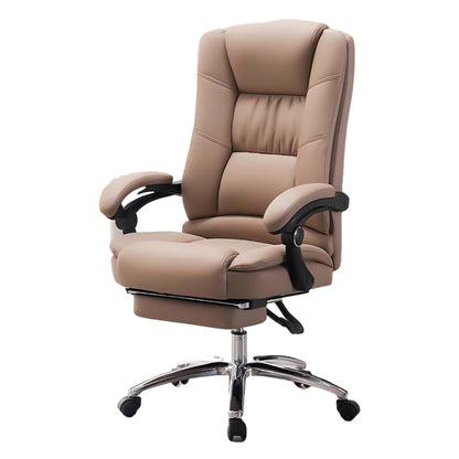 Ergonomic Leather Executive Chair with Casters