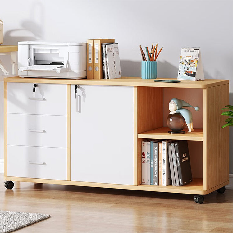 Wooden Lockable Drawer Cabinet