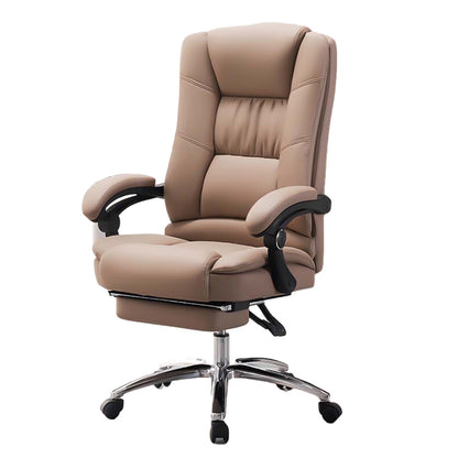 Ergonomic Leather Executive Chair with Casters