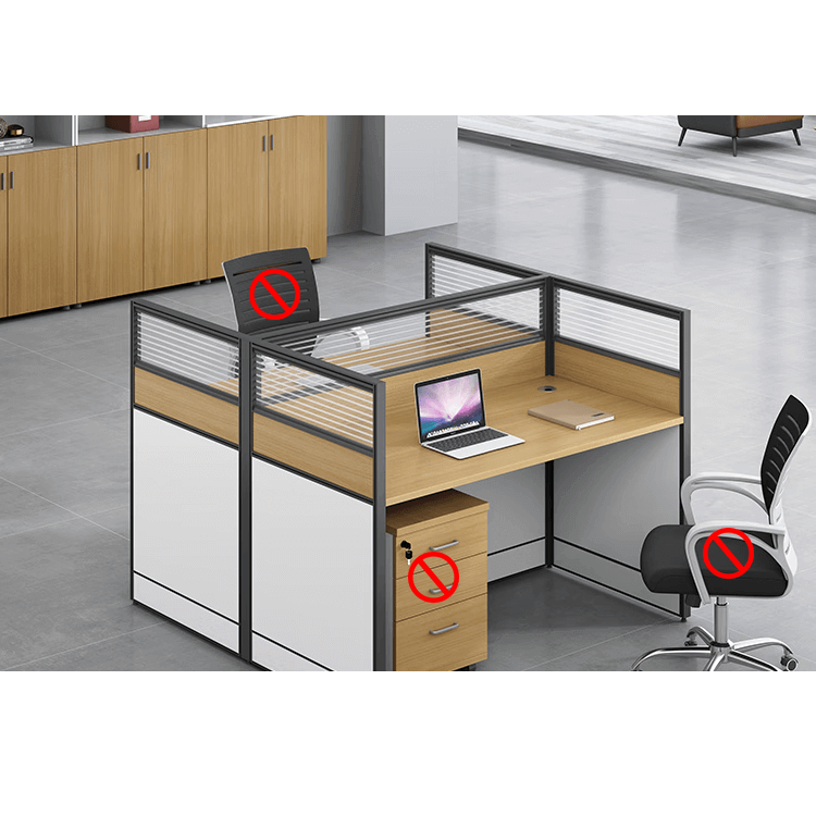 Modern multiple combination employee desk and computer desk, office desk and chair set