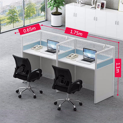 Office desk combination staff desk employee workstation screen and card slot